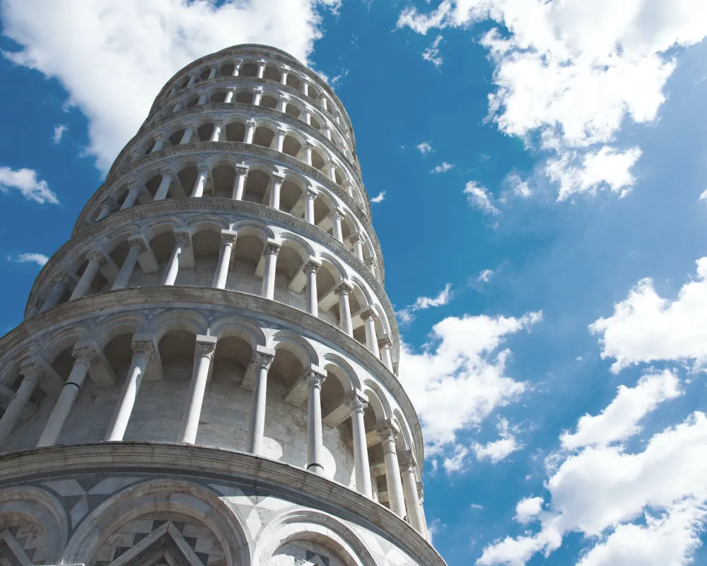 Pisa Cathedral facade featuring pristine Statuario marble in Romanesque architecture